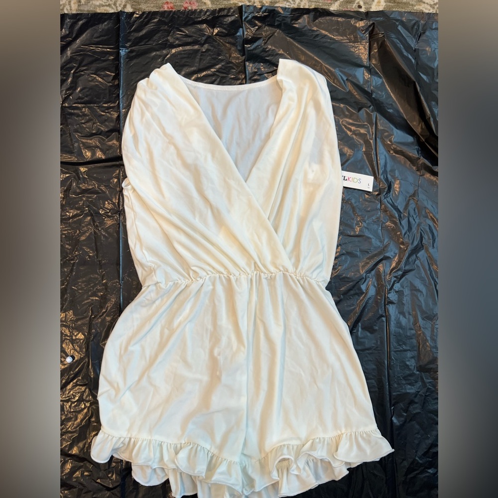 White shorts romper